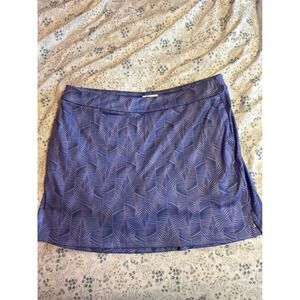 Greg Norman Women Purple Palm Leaf Print Golf Tennis Skort Athletic Skirt Large